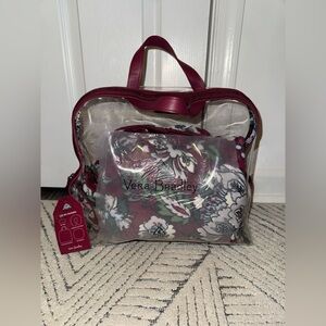 Vera Bradley Floral Travel Set in Red and Green